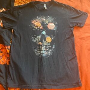 Skull solar system shirt